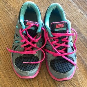 3Y Nike Fusion Run 2 (PS) Youth Casual Athletic Shoes - Blue, Gray Pink